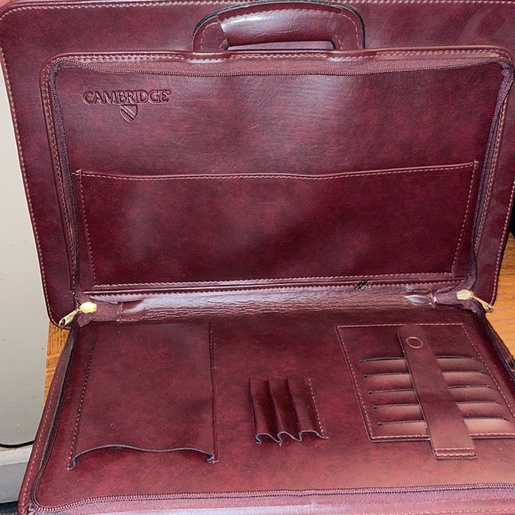 The Cambridge Satchel Company Bags Vintage Cambridge Leather Portfolio Briefcase Poshmark
