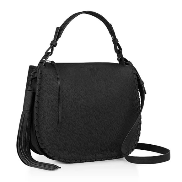 All Saints Bags All Saints Womens Black Mori Top Handle Crossbody