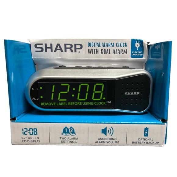 sharp Other Sharp Electric Digital Dual Alarm Clock Battery Backup