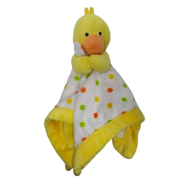 Carter's Accessories Carters Yellow Duck Chick Polka Dot Baby Security Blanket Lovey Plush