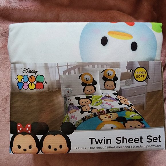 Disney Bedding Disney Tsum Tsum Super Soft Twin Bedding Sheet Set