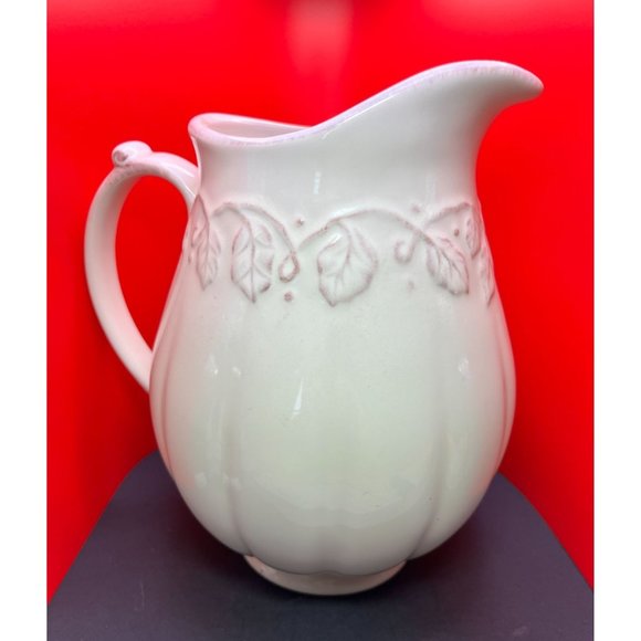 Longaberger Dining Longaberger Pottery Pitcher Large White Glaze