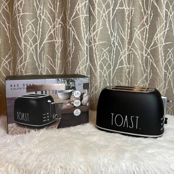 Rae Dunn Accents Rae Dunn Rd Black Toast Toaster New Kitchen Cook Home Decor Farmhouse Htf