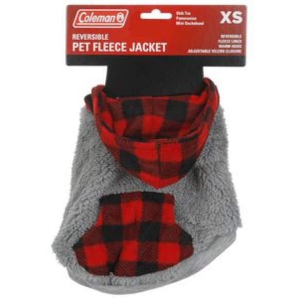 Coleman Dog Pet Fleece Sweater Jacket Xs Dog Coleman Reversible