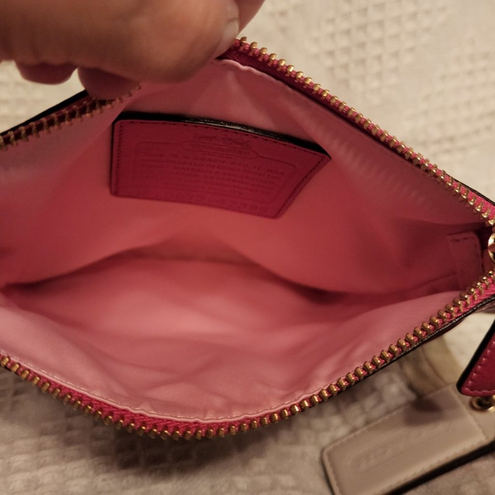 Coach Signature Pvc Legacy Striped Crossbody Purse Gem