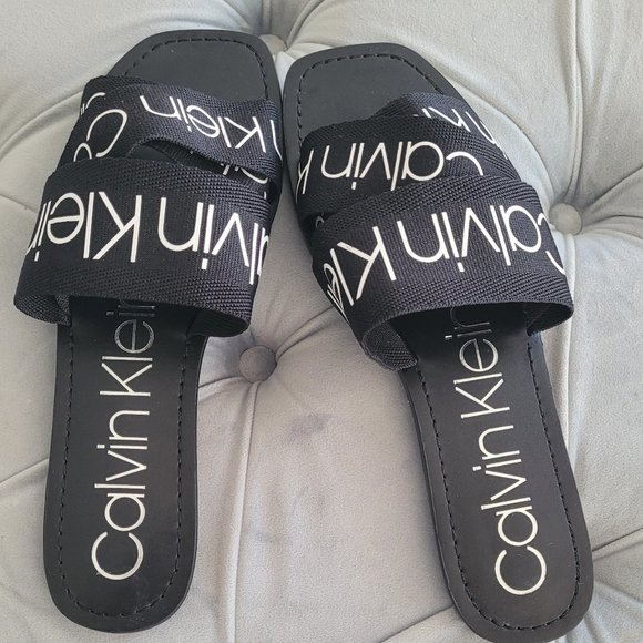 Calvin Klein Shoes Calvin Klein Bainy Logo Slides Poshmark Calvin Klein Shoes Calvin Klein Bainy Logo Slides Poshmark