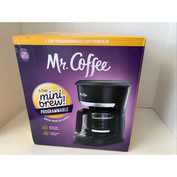Mr. Coffee Kitchen Mr Coffee 5cup Programmable Coffee Maker 25 Oz Mini Brew Brew Now Or