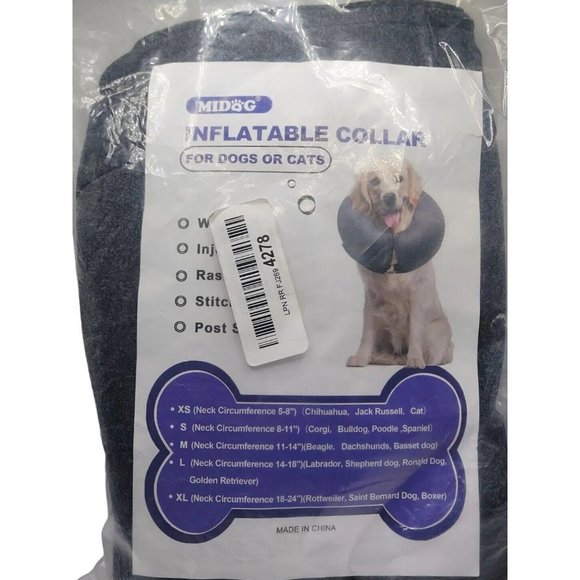 Midog Dog Midog Protective Recovery Soft Dog Cone Xl Pet Inflatable