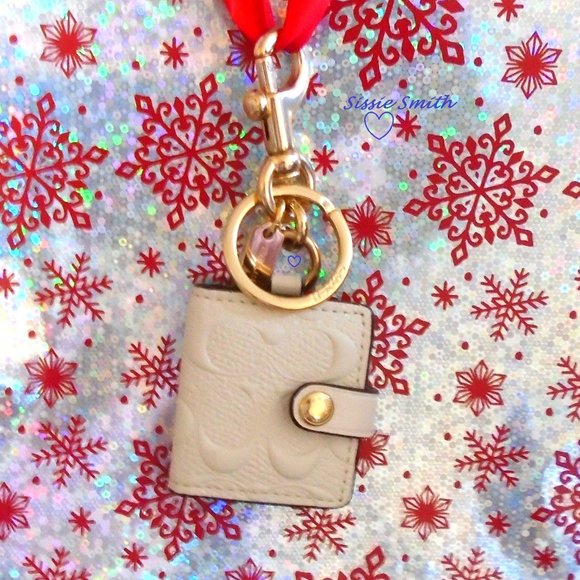 Coach Bags Coach Chalk Picture Frame Bag Charm With Signature