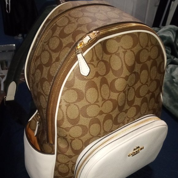 Coach Bags Coach Large Court Backpack In Signature Canvas Poshmark