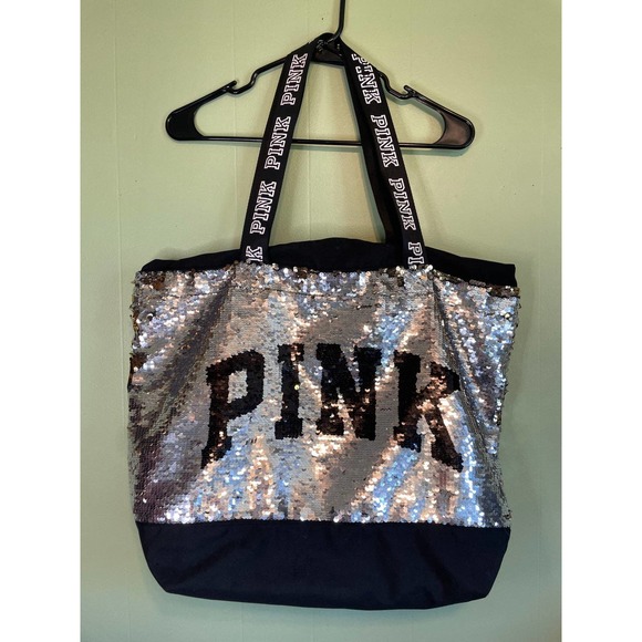 PINK Victoria's Secret Bags Pink Vs Sequin Tote Bag Poshmark