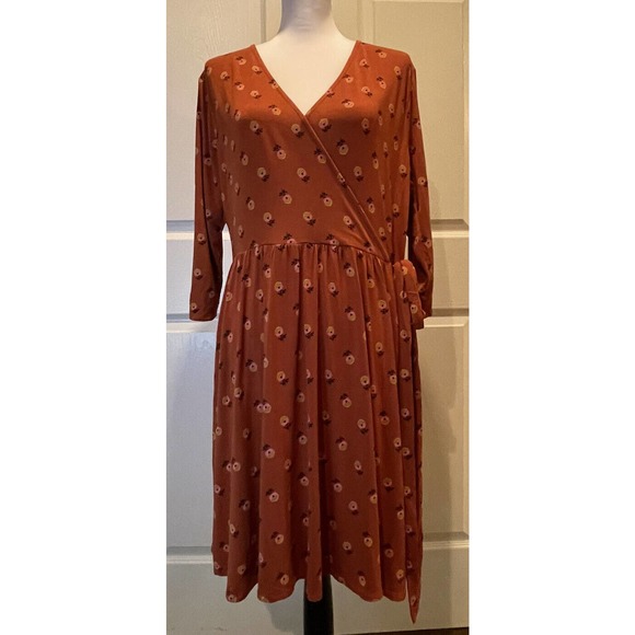 Matilda Jane Dresses Matilda Jane Womens Faux Wrap Isnt It Lovely Dress Lv5 Burnt Orange