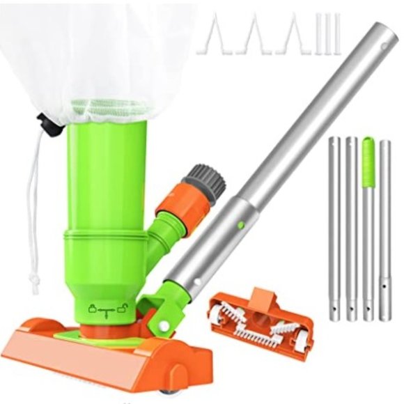 PooLuck Other 68 Portable Pool Vacuum Underwater Cleaner Wbrush Bag