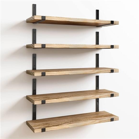 Wall Decor Floating Shelves 47 Wall Shelves Set Of 5 Rustic Wood