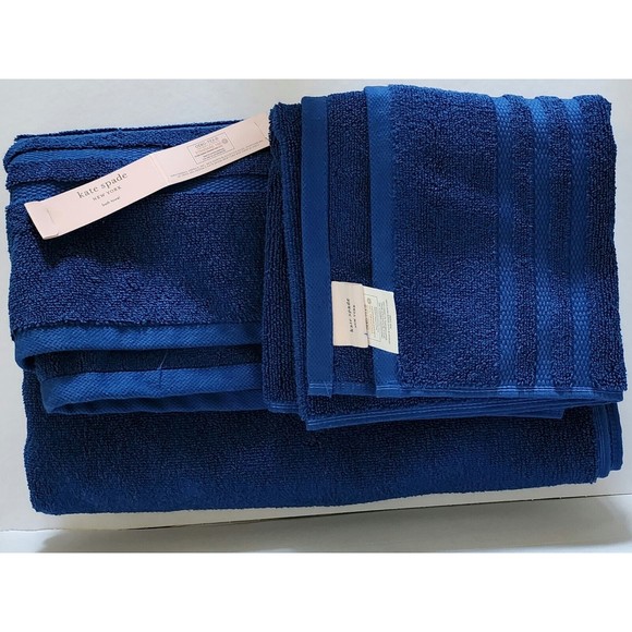 kate spade Bath Nwt Kate Spade Bath Towel Hand Towel Set Navy Blue