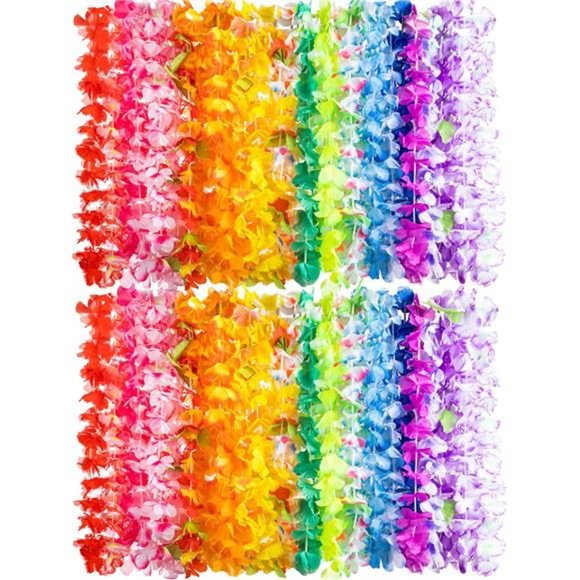 Party Supplies 36 Counts Hawaiian Leis Bulk Tropical Flower Lei