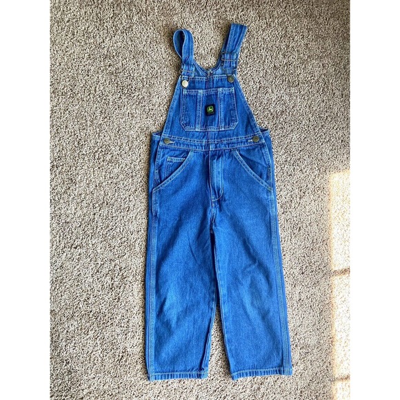 John Deere Bottoms John Deere Tractor Logo Blue Jean Denim Overalls