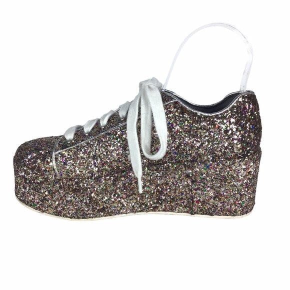 Steve Madden Shoes Steve Madden Karuso Silver Glitter Sparkle Lace