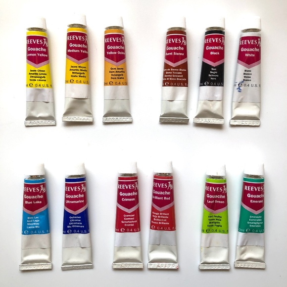 Reeves Art Reeves Gouache Paint Set Of 2 4 Fl Oz 12 Ml Tubes