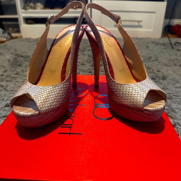 Julia Haart Shoes Julia Haart Pink Python Platform Shoe Size 4 Good