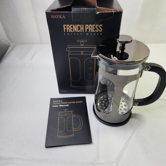 Bayka Kitchen Bayka 34 Ounce Stainless Steel French Press Coffee