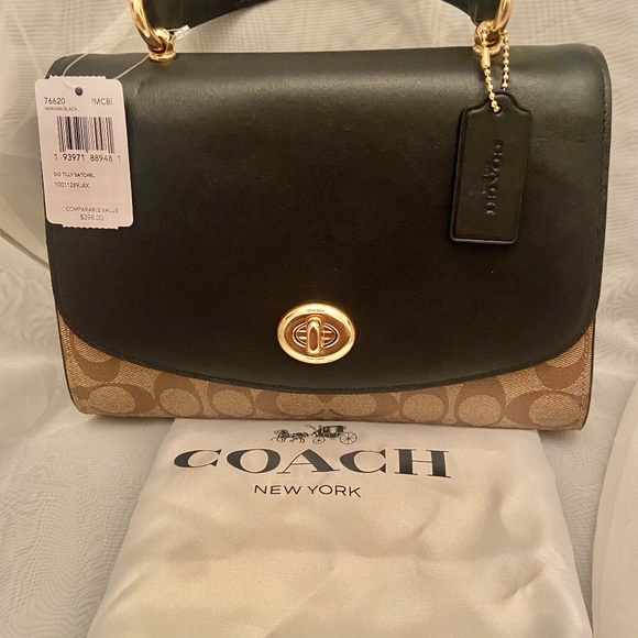 Coach Bags Coach Brownblack Signature Satchel Poshmark