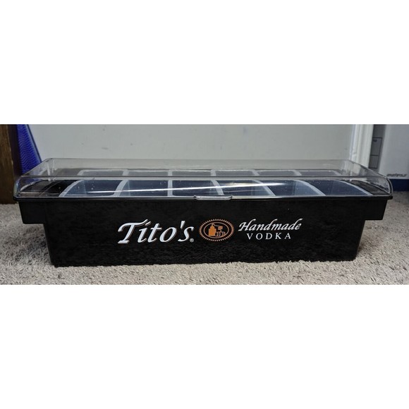 Tito's Handmade Vodka Kitchen Titos Vodka Condiment Tray Bar Caddy