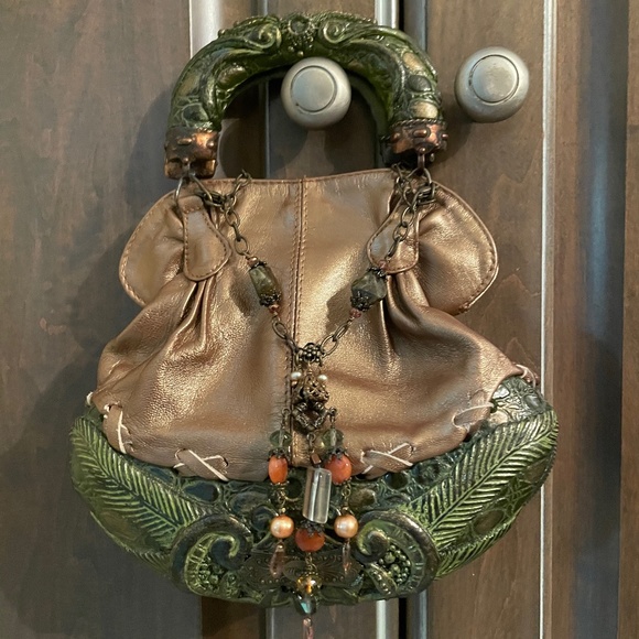 Maya Evangelista Bags Vintage Maya Evangelista Leather And Resin