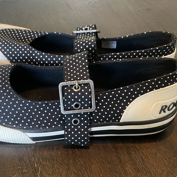 Rocket Dog Shoes Black Rocket Dog Jazzin White Polka Dot Sz 7