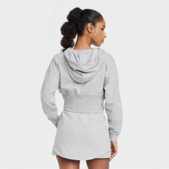 JoyLab Tops Joylab Nwt Full Zip French Terry Cropped Hooded