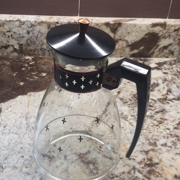 Pyrex Kitchen Pyrex Glass Copper Coffee Pot Carafe Poshmark