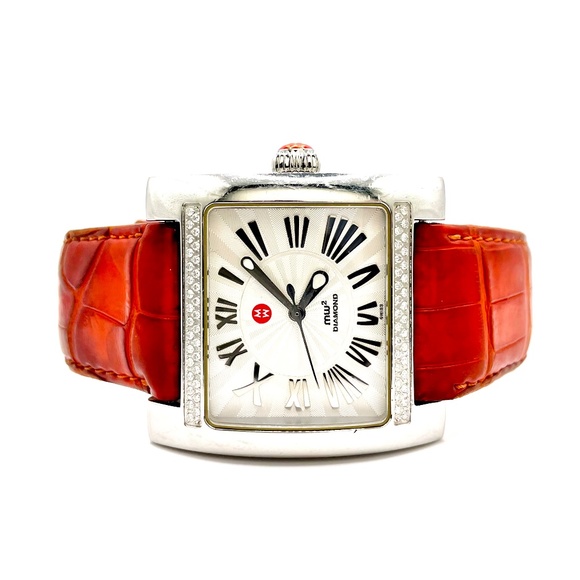 Michele Accessories Michele Mw2 Diamond 7700 Swiss Square Quartz