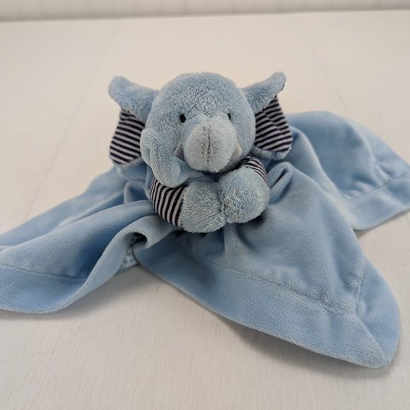 Carter's Toys Carters Blue Elephant Satin Security Blanket Baby