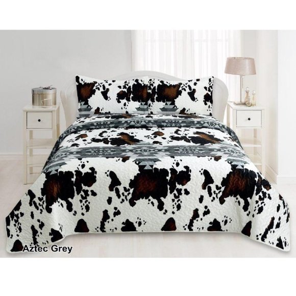 Bedding Cow Aztec Print Western Bedding Set Queen King Quilt