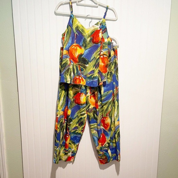Jams World Pants & Jumpsuits Jams World Tropical Mango Print Set