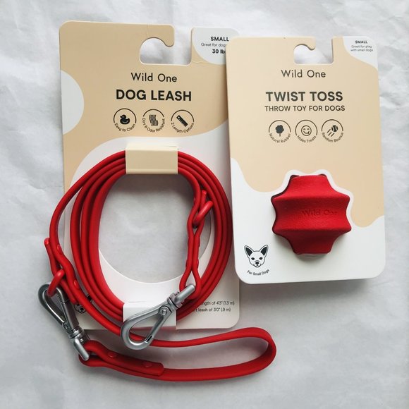 Isaac Mizrahi Wild one Dog Dog Wild One Dog Leash Red 2 Length