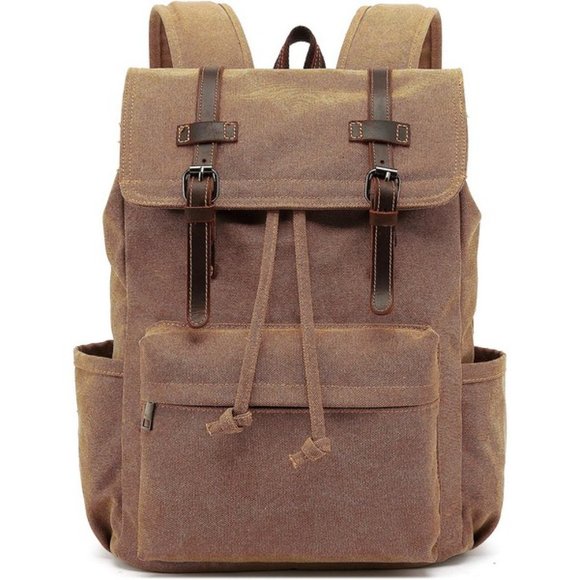 Bags New Vintage Canvas Backpack Khaki Poshmark