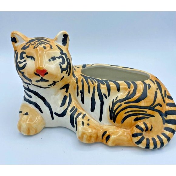 Anthropologie Accents Anthropologie Tiger Leah Reena Goren Planter Vase Stoneware Poshmark