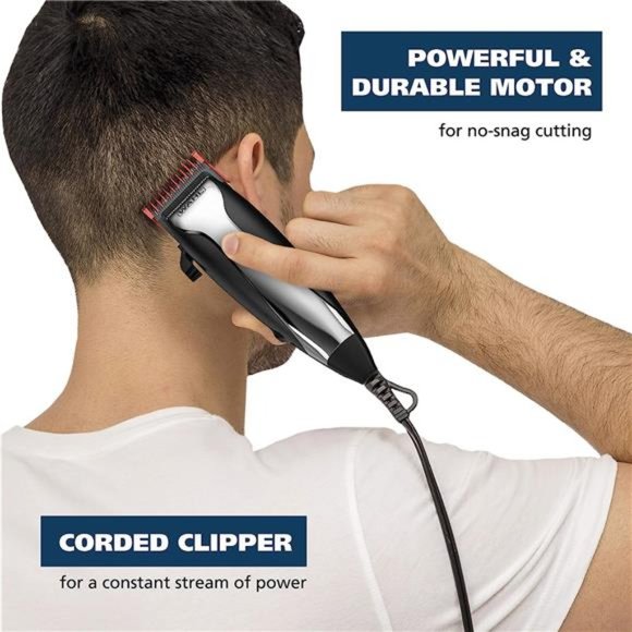 Grooming Home Haircutting Corded Clipper Kit With Adjustable Taper