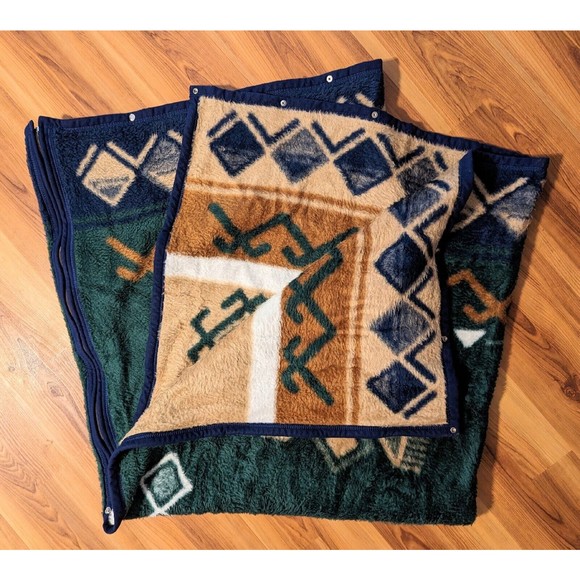 Biederlack Bedding Vtg Biederlack Southwest Aztec Fleece Blanket