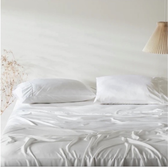 Ettitude Bedding Ettitude Bamboo Lyocell Sheet Set White King Or
