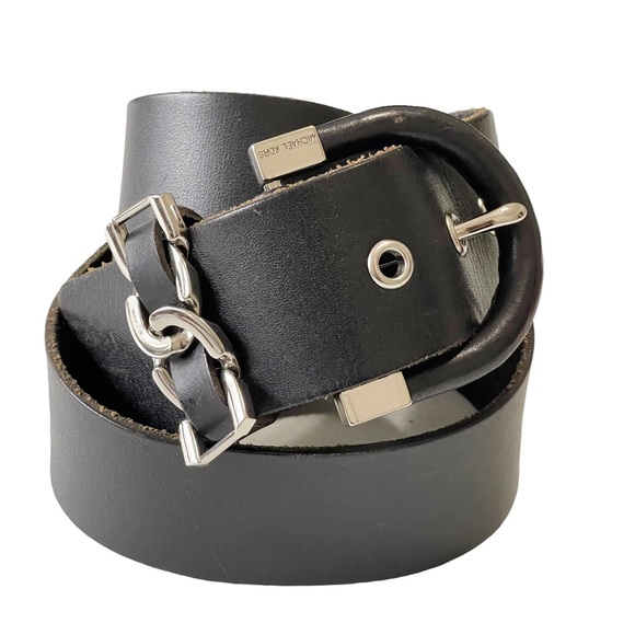 MICHAEL Michael Kors Accessories Michael Kors Black Leather Chain