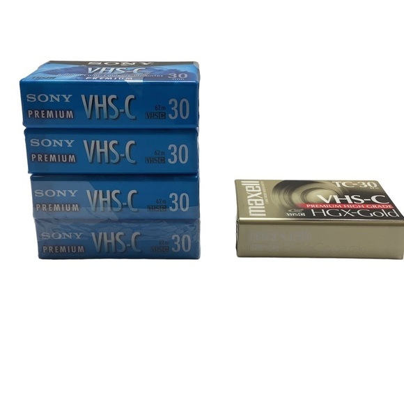 Sony Media Sony Premium Vhsc Tapes Maxell Premium High Grade Hgxgold Vhsc New Set Of 5