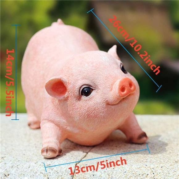 Accents Animal Garden Gnomes Statue Cute Pig Funny Outdoor Sculpture