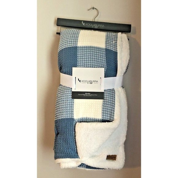 UGG Bedding New Koolaburra By Ugg Oversized Waffle Plaid With Sherpa Reverse Throw 5 X 70
