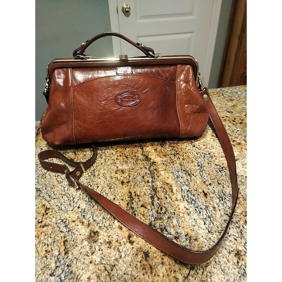 Oroton Bags Oroton Australia Leather Satchel Handbag Shoulder Strap Tobacco Brown Poshmark