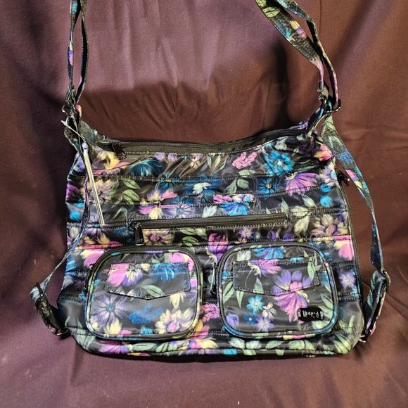 lug Bags Lug Zipliner Convertible Hobo Bag Bloom Black Poshmark