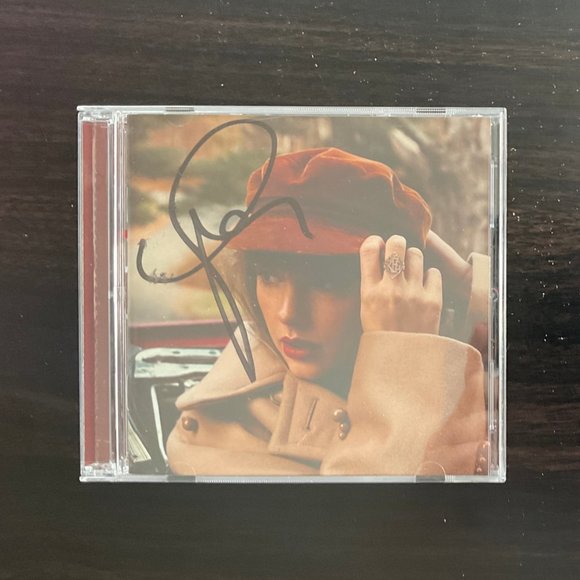 Taylor Swift Media Signed Red Taylors Version Cd With Confetti
