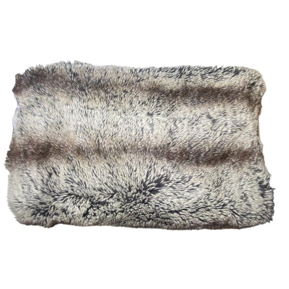 West Elm Bedding West Elm Faux Fur Ombre Throw Brown Taupe Cozy