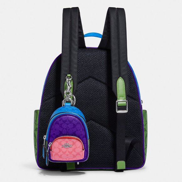 Coach Accessories Coach Mini Court Backpack Bag Charm In Colorblock